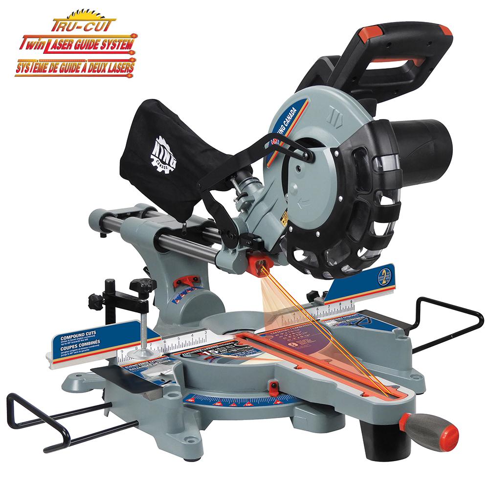 10" Sliding compound miter saw with twin laser