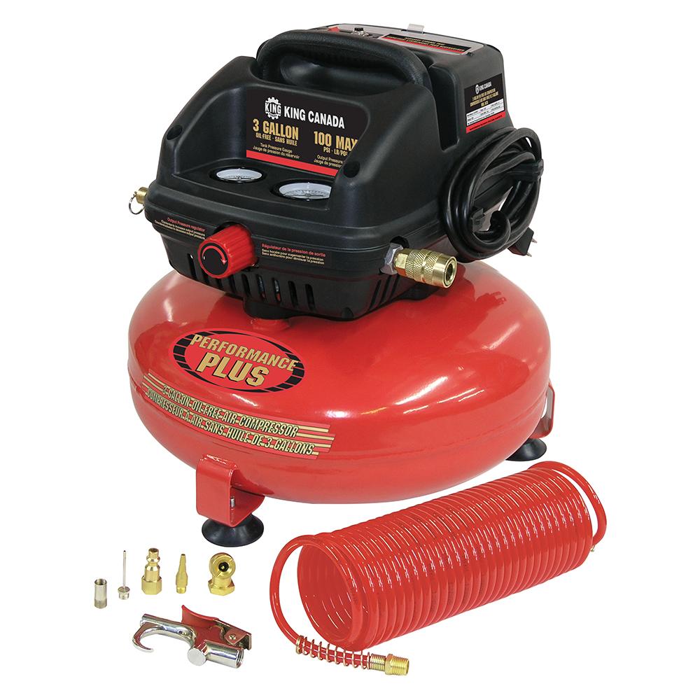 3 Gallon oil-free air compressor kit