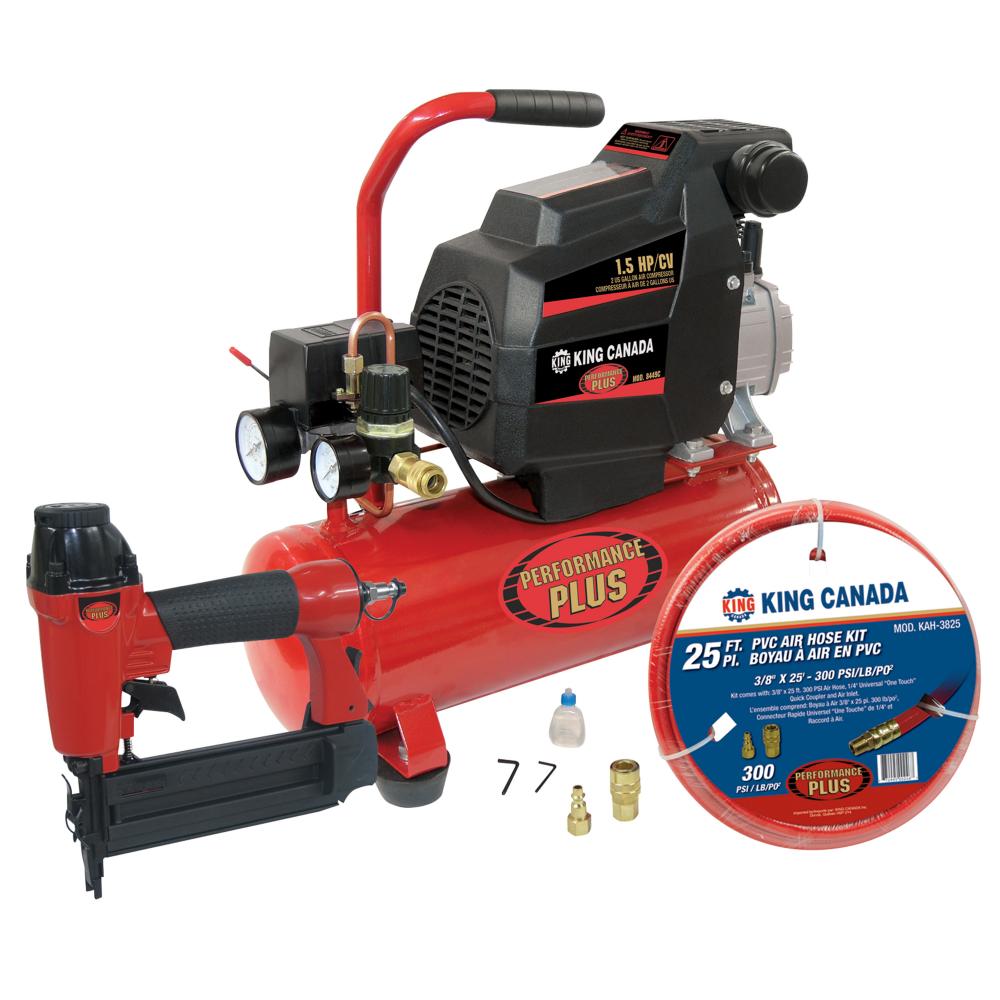 2 Gallon "hotdog" air compressor combo kit