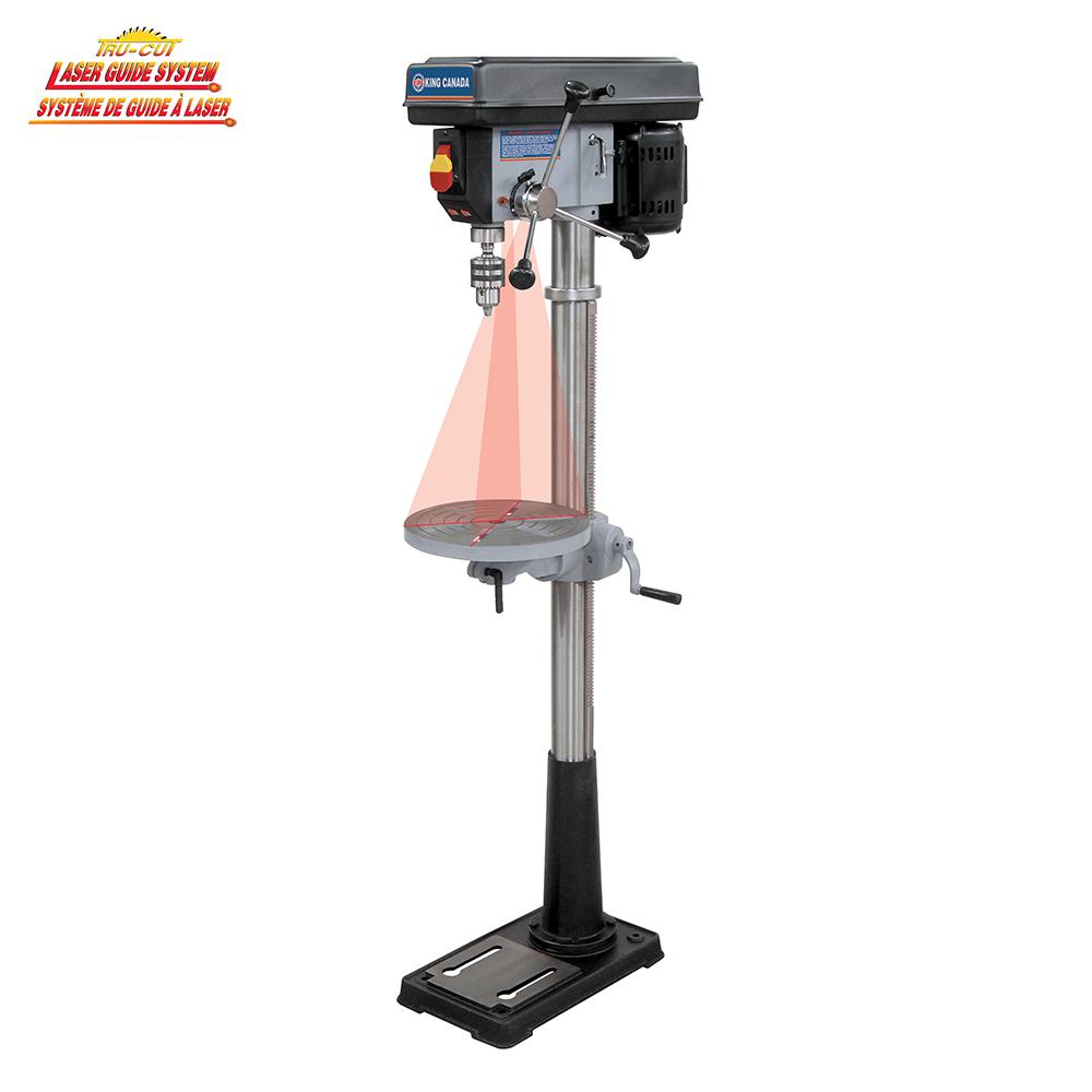 13" Floor model drill press with dual laser guide system