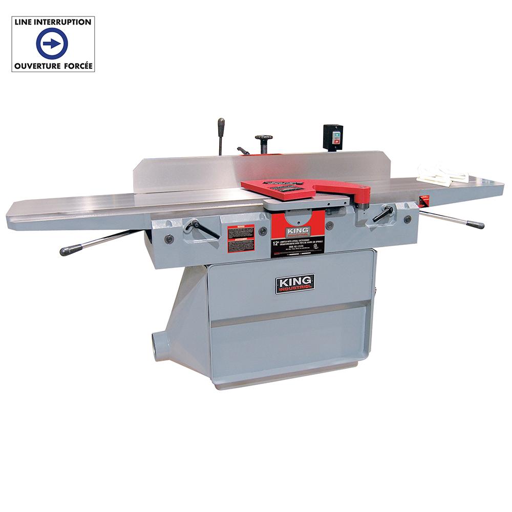 12" Industrial jointer with spiral cutterhead (550V-3PH)