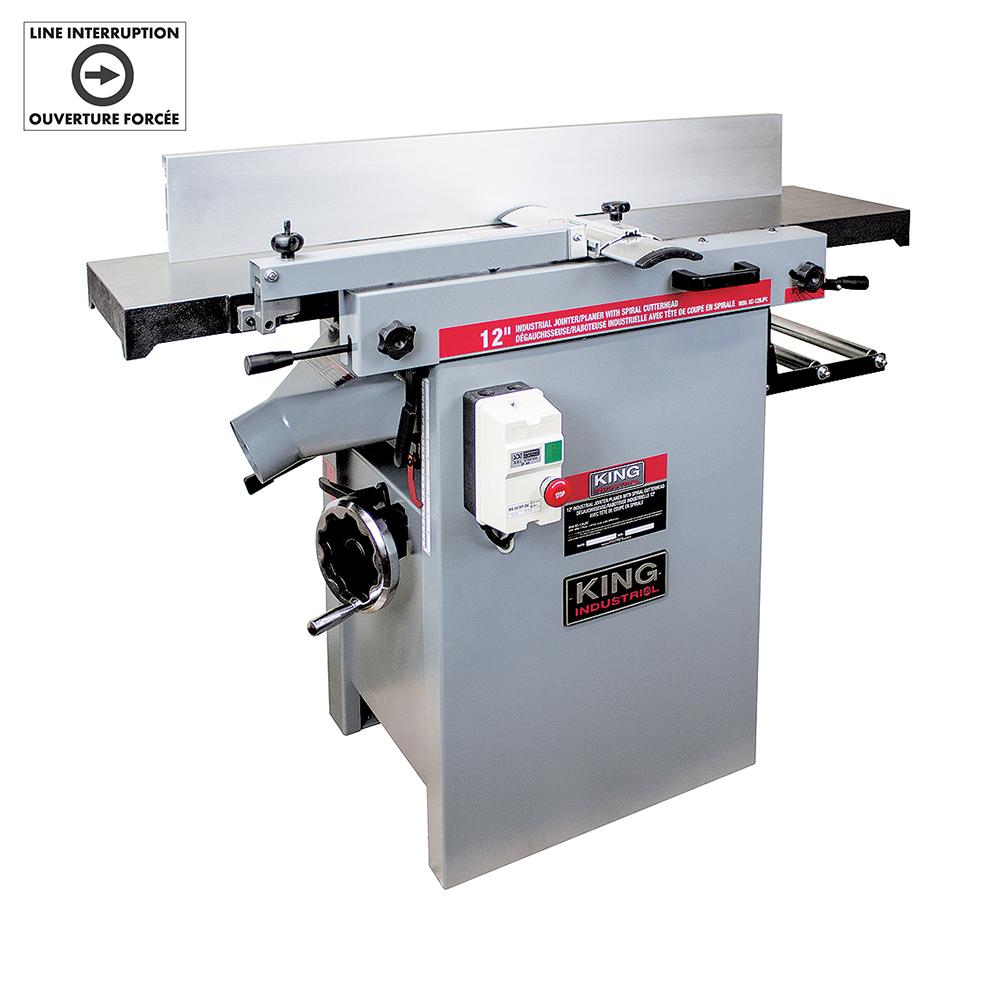 12" Industrial jointer/planer with spiral cutterhead