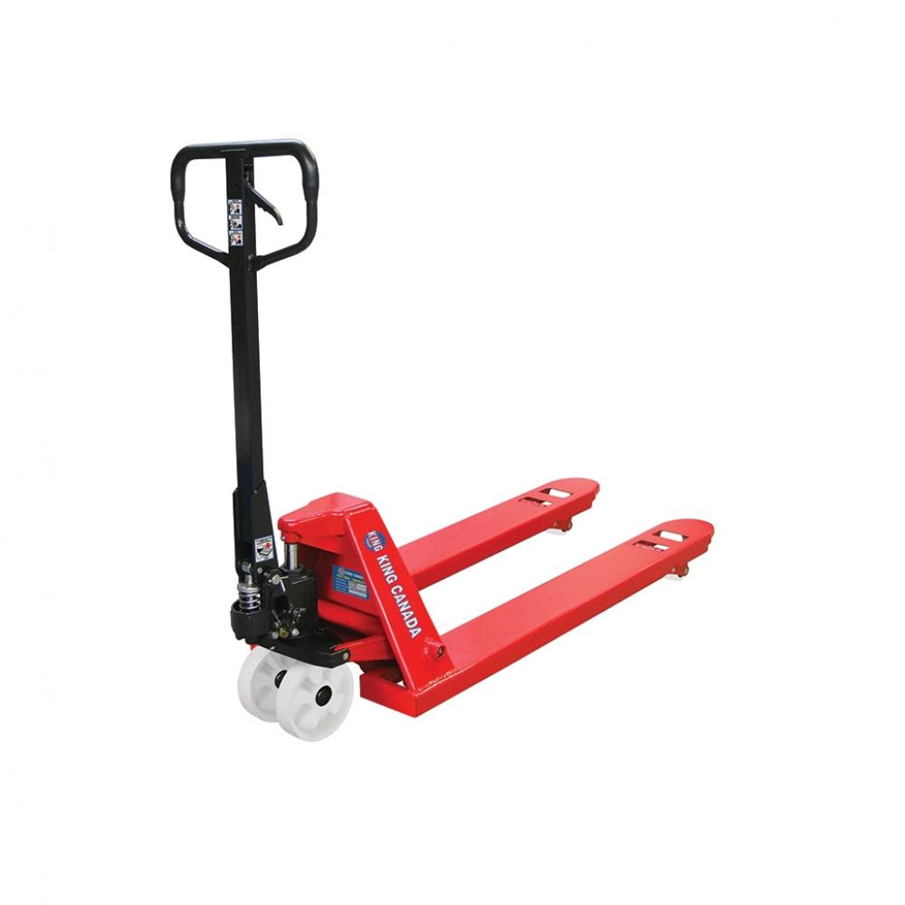 27" x 48" Pallet truck with nylon wheels