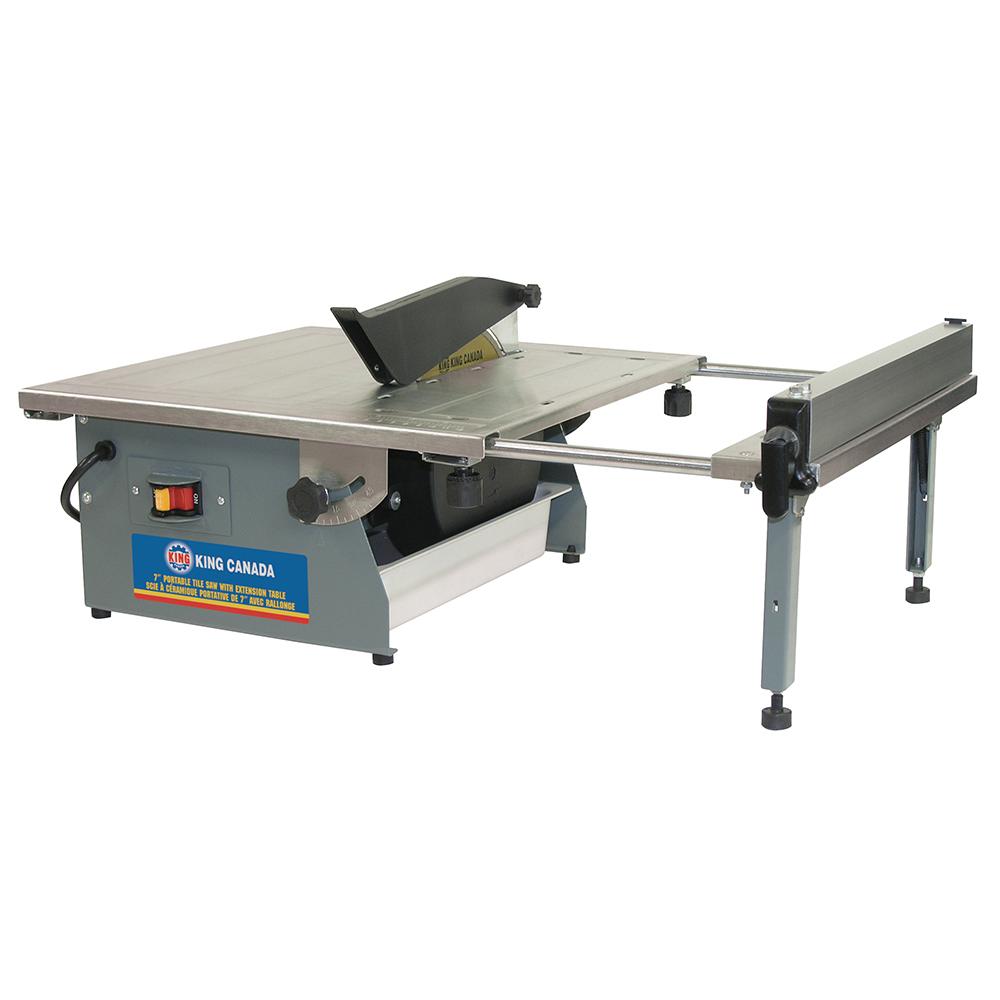 7" Portable tile saw with extension table
