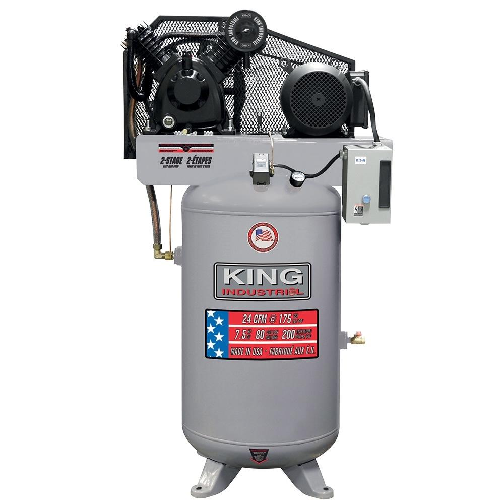 2-Stage 7.5 running HP 80 Ga. air compressor