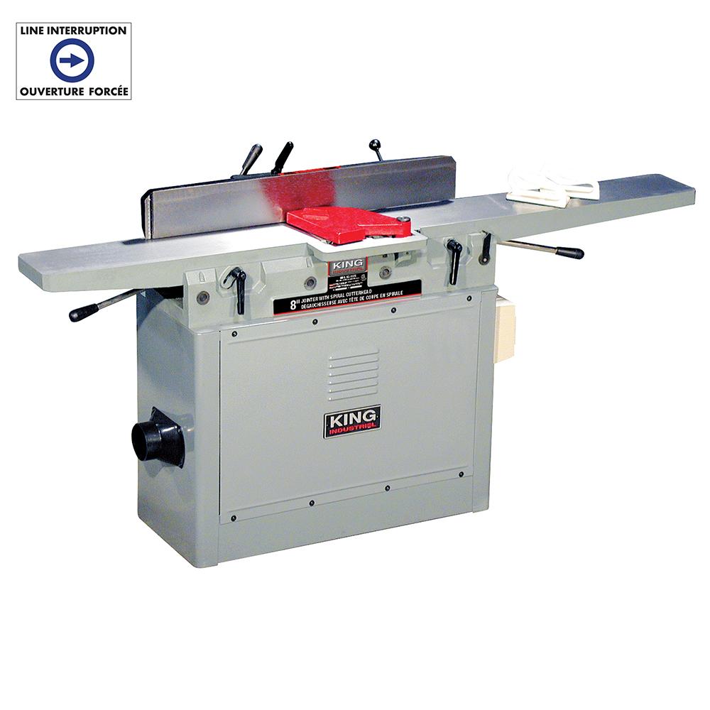 8" Industrial jointer with spiral cutterhead