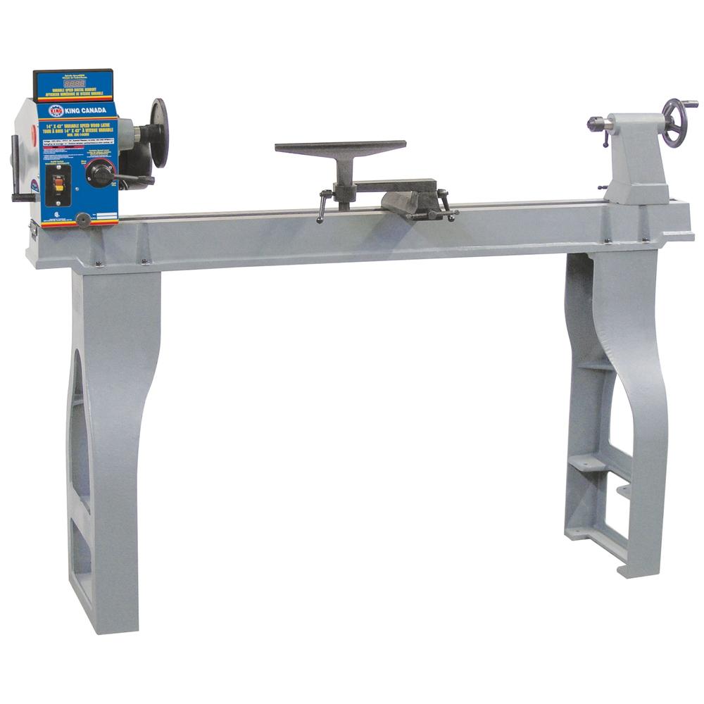 14" x 43" Variable speed wood lathe with digital readout