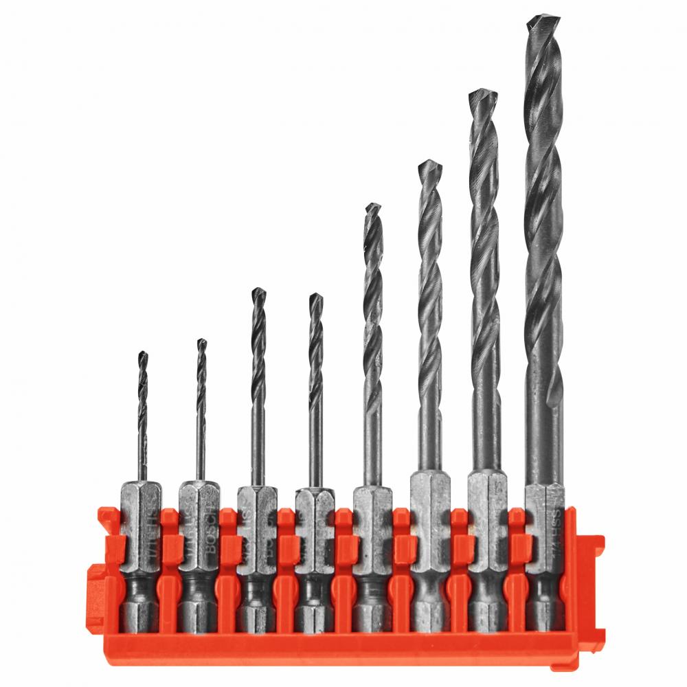 8 pc. Drill Bit Set with Clip