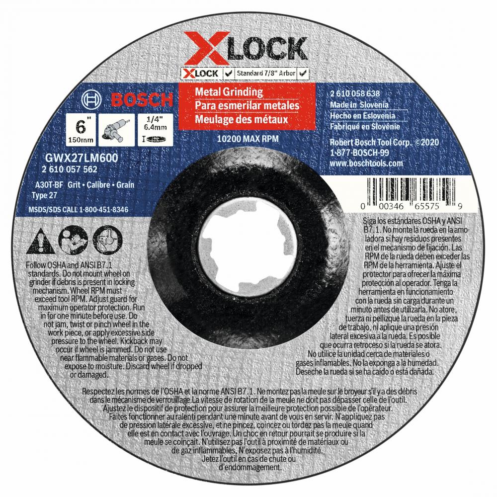 6 In. X-LOCK Abrasive Wheel