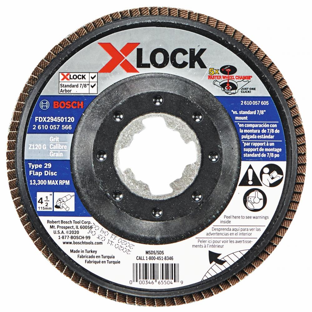 4-1/2 In. X-LOCK 120 Grit Flap Disc