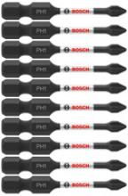 Bosch ITPH12B - 10 pc. Impact Tough™ 2" Phillips® #1 Power Bits (Bulk Pack)
