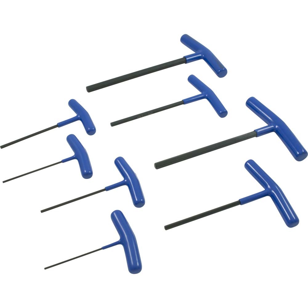 8 Piece Metric, T-handle Hex Key Set, 2mm - 10mm