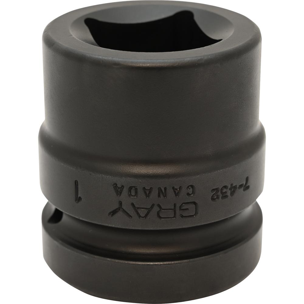 1" X 1" Drive, 4 Point Standard Length, Impact Socket