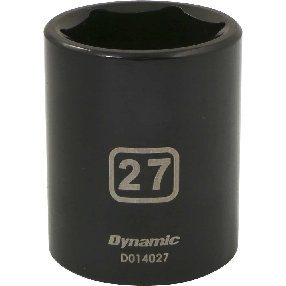 1/2" Drive 6 Point Metric, 27mm Standard Length, Impact Socket