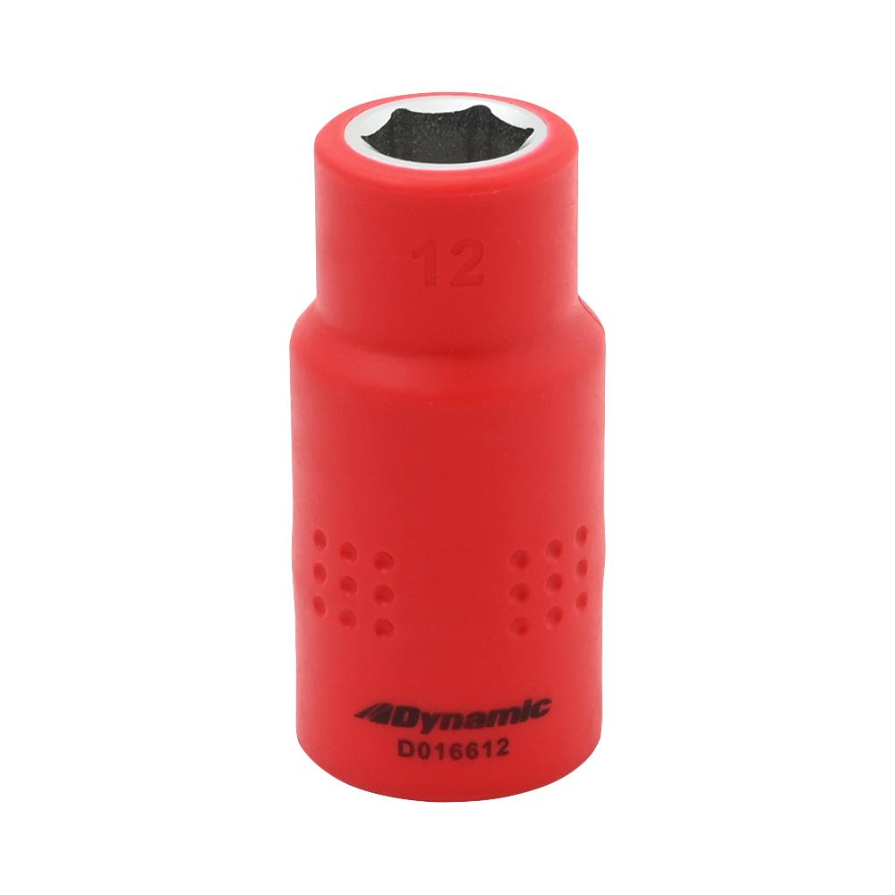 Insulated 1/2'' Drive 12mm, 6 Point Standard Length Socket, 1000V Insulated