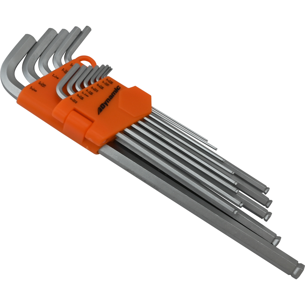 13 Piece SAE Extra Long Hex Key Set, .05" - 3/8"