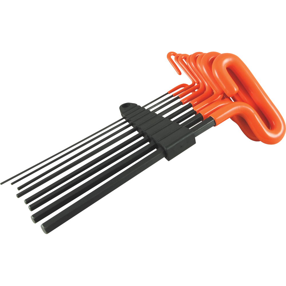 8 Piece 9" Long Loop Handle, Metric Hex Key Set, 2mm - 10mm