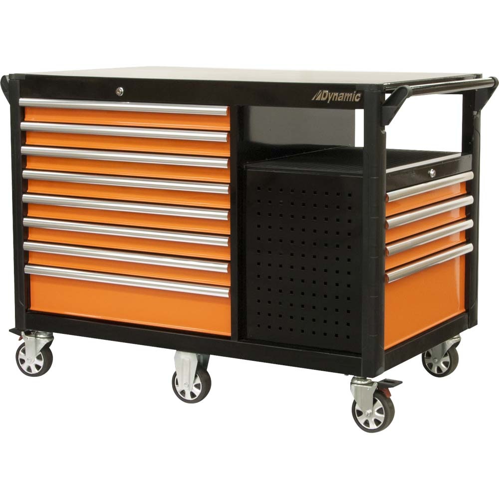 52" Industrial Cart With 12 Drawers