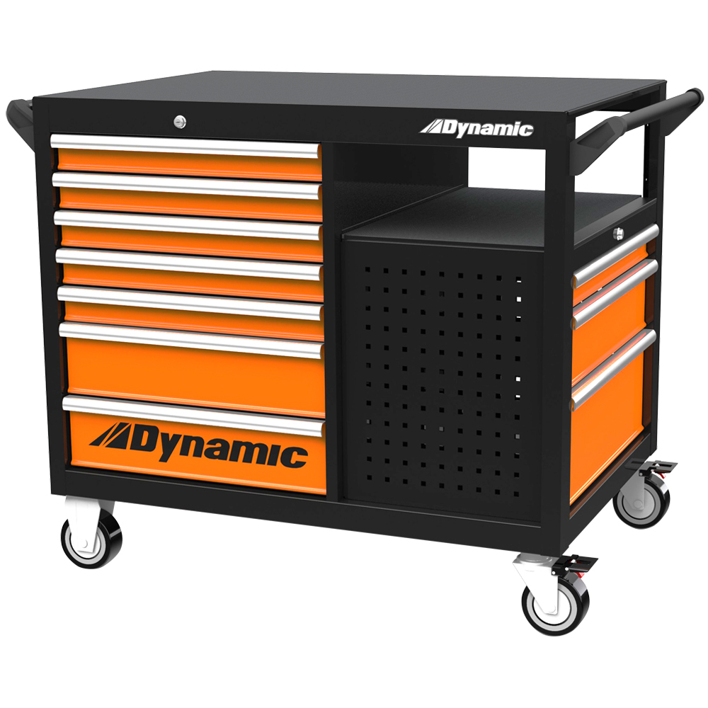 45" Industrial Cart With 10 Drawers