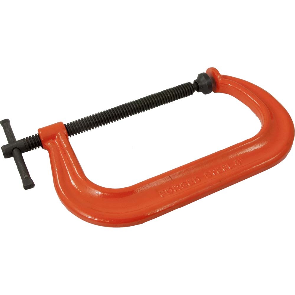 8" Drop Forged C-Clamp, 0 - 8" Capacity