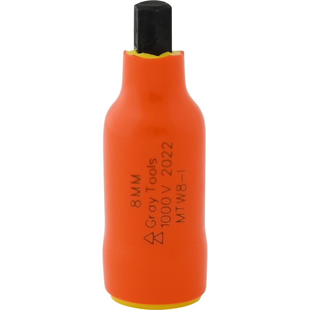 8mm X 3/8" Drive Standard Length Hex Head, 1000V Insulated Socket