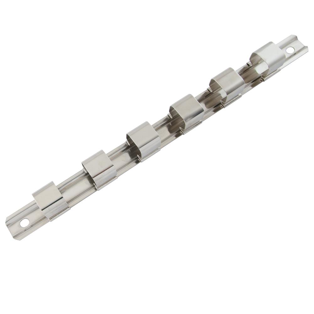 3/4" Drive 6 Clip Socket Rail, 11" Long