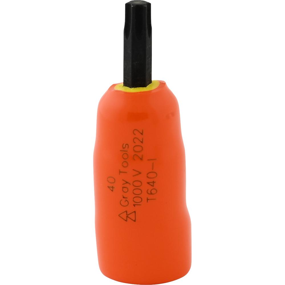 T40 X 3/8" Drive Standard Length Torx Head, 1000V Insulated Socket