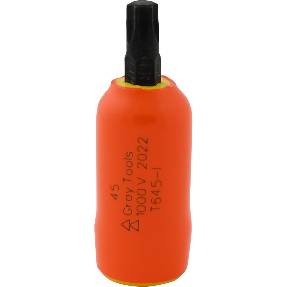 T45 X 3/8" Drive Standard Length Torx Head, 1000V Insulated Socket