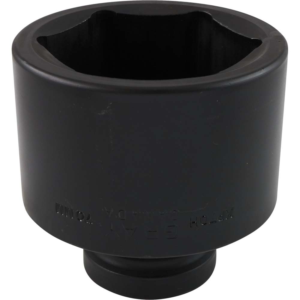 70mm X 1" Drive, 6 Point Standard Length, Impact Socket