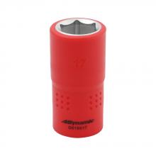 Gray Tools D016617 - Insulated 1/2'' Drive 17mm, 6 Point Standard Length Socket, 1000V Insulated