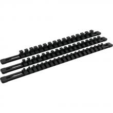 Gray Tools D029202 - 3 Piece Aluminum Socket Rail Set Black