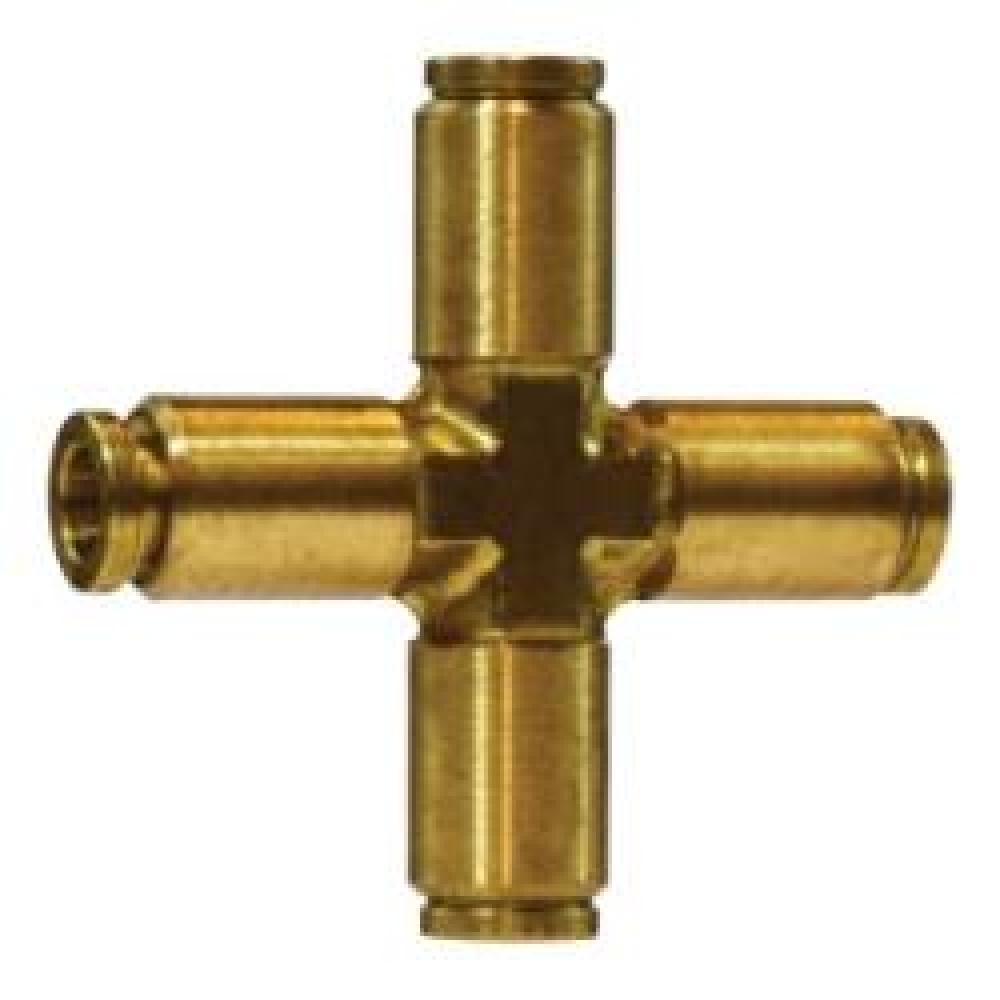 CROSS 3/8IN PUSH-IN TUBE 3/8IN 3/8IN BRS