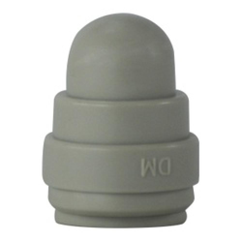 STOP END TUBE 1/2IN PUSH-IN PLSTC GRA