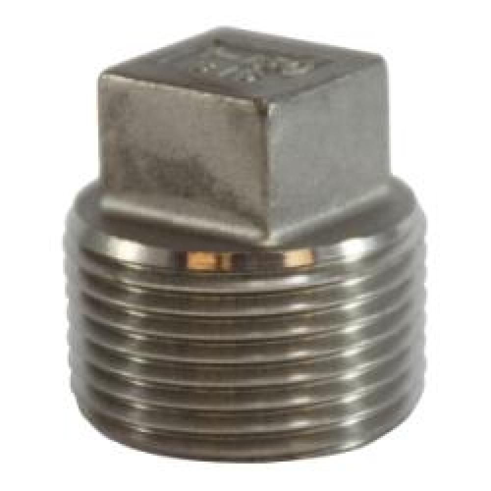 PLUG H SQ CORED 3/8IN MPT SST 150LB