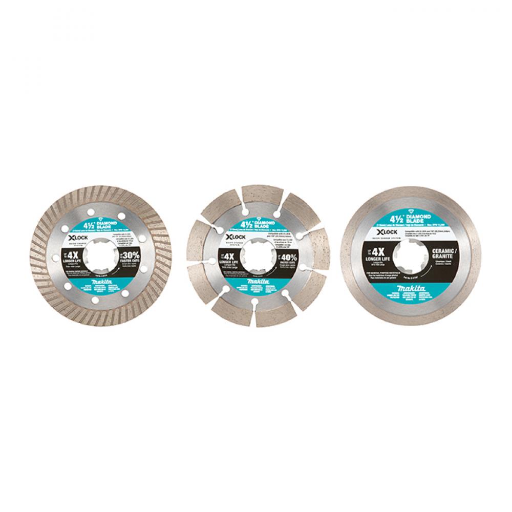 4-1/2" X-Lock Diamond Blade Assortment 3/Pk