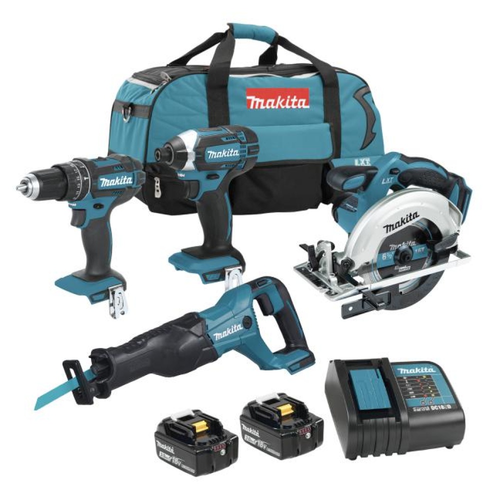 18V LXT 4 Tool Combo Kit, 3.0Ah x2