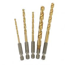 Makita D-23896 - 1/4" Hex HSS-TiN (Titanium-Nitride) Twist Drill Bits