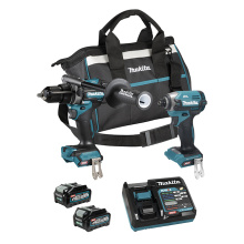 Makita DK0176G207 - 40Vmax XGT Brushless 2 Tool Combo Kit, 2.5Ah x1 & 4.0Ah x1