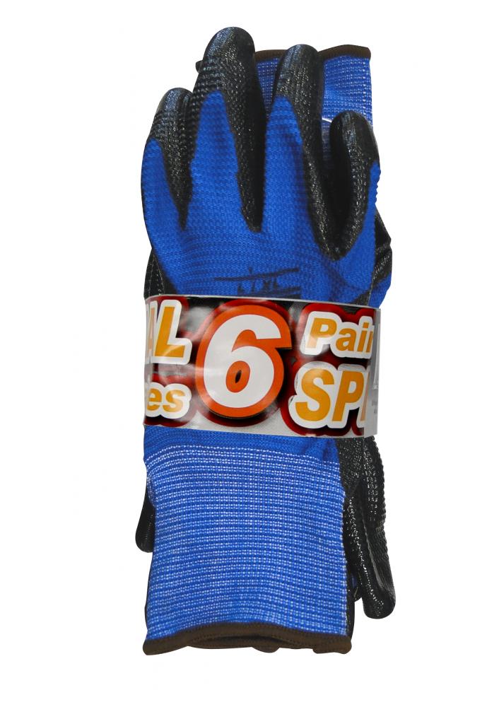 6pkELD53 NitridexGloveBlue/Blk (L/XL)