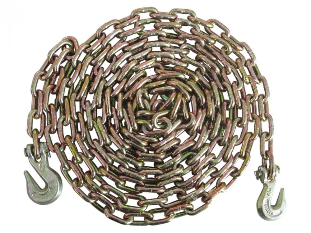 5/16"x16' Gr70 Transport Chain WLL 4700Lbs w/Clevis Grab Hks