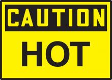 Accuform LCHL675XVE - Safety Label, CAUTION HOT, 3 1/2" x 5", Dura-Vinylâ„¢