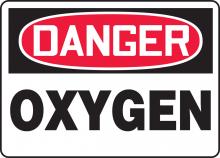 Accuform MCHL168VP - Safety Sign, DANGER OXYGEN, 7" x 10", Plastic