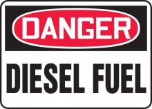 Accuform MCHL226VP - Safety Sign, DANGER DIESEL FUEL, 10" x 14", Plastic