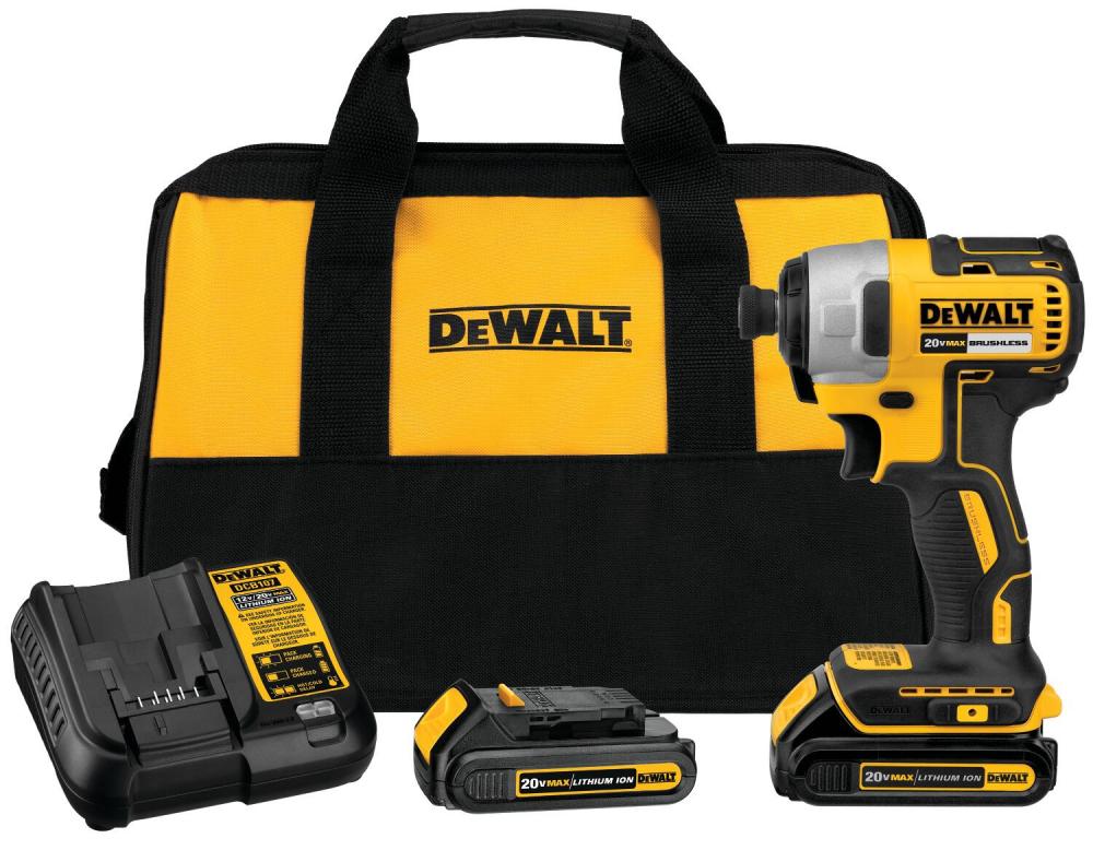 20V MAX LI-ION 1/4" IMPACT DRIVER W/ 2 BATTERIES AND BAG