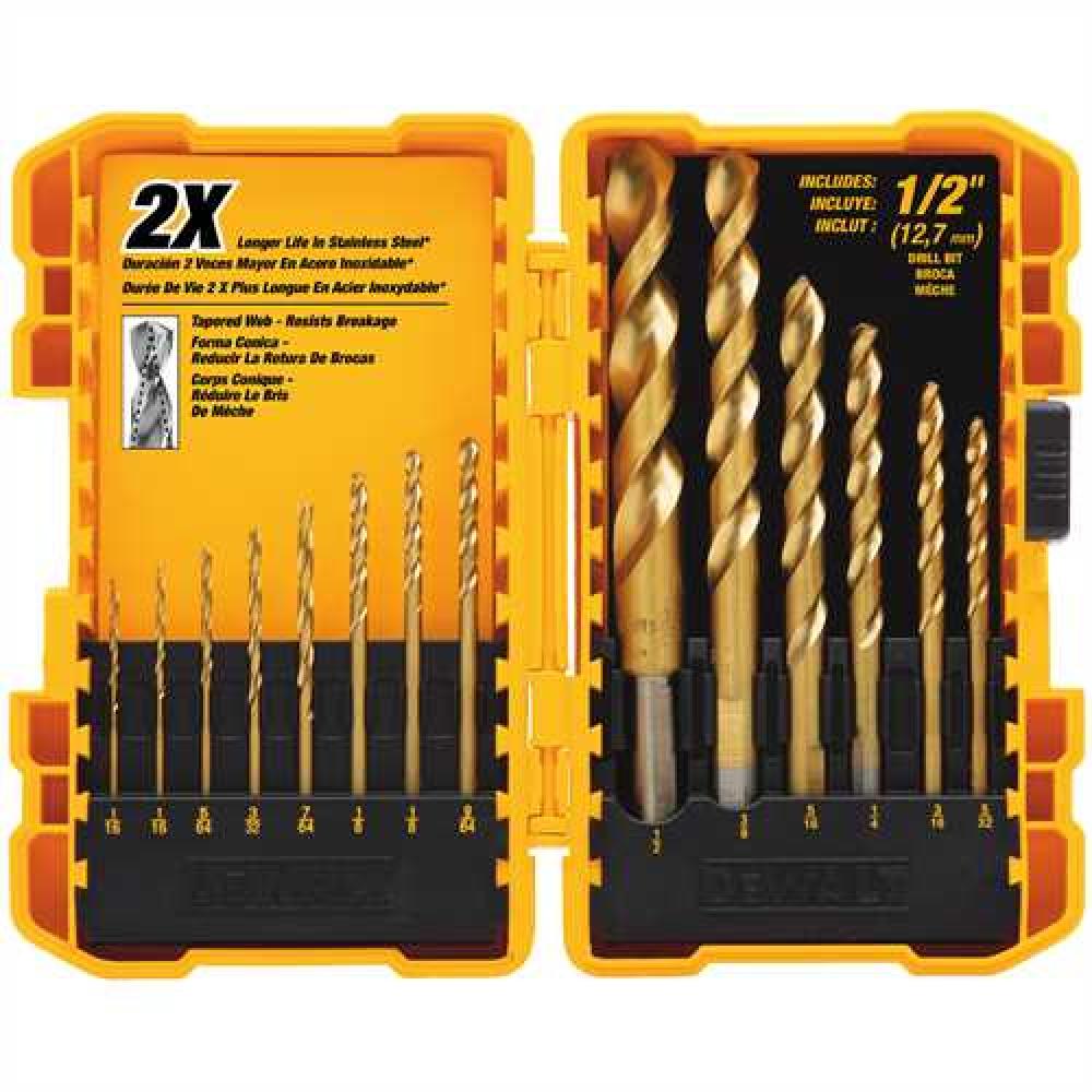 14PC Titanium Speed Tip Drill Bit Set
