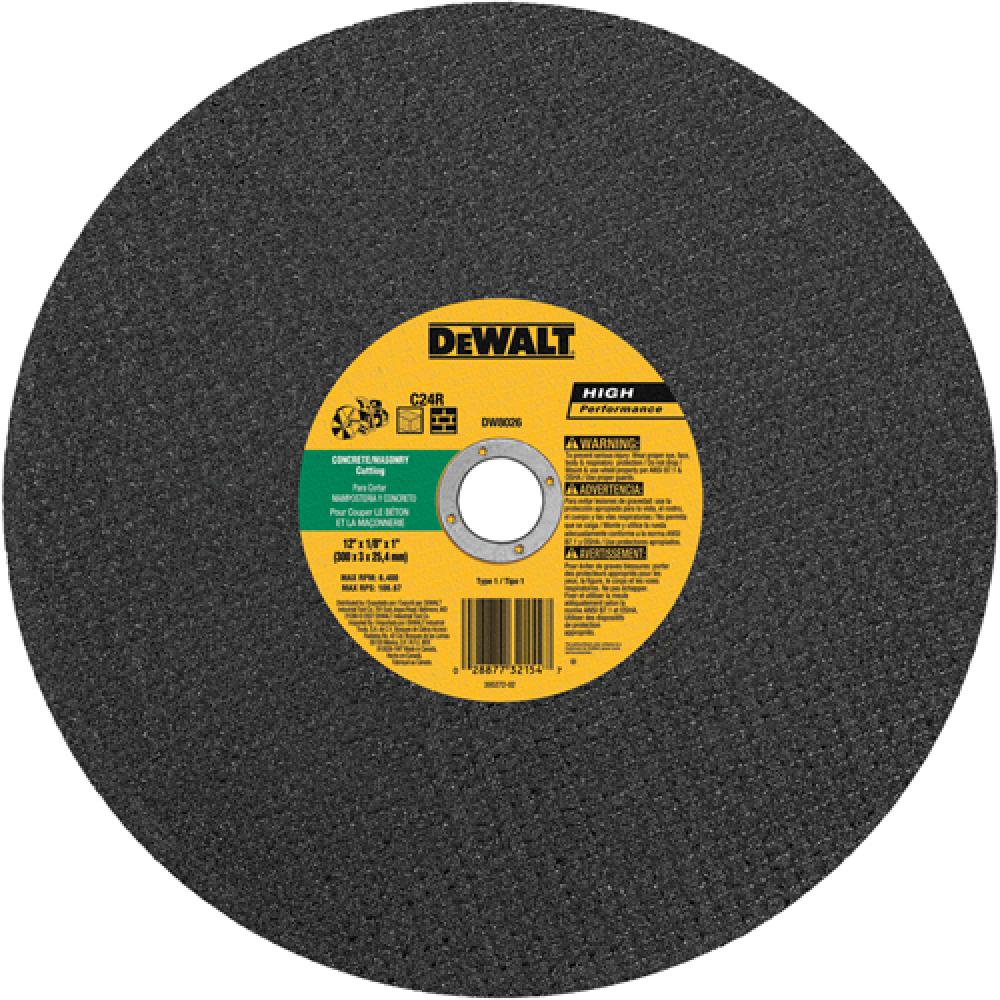 12" x 1/8" x 1" high speed masonry cutting