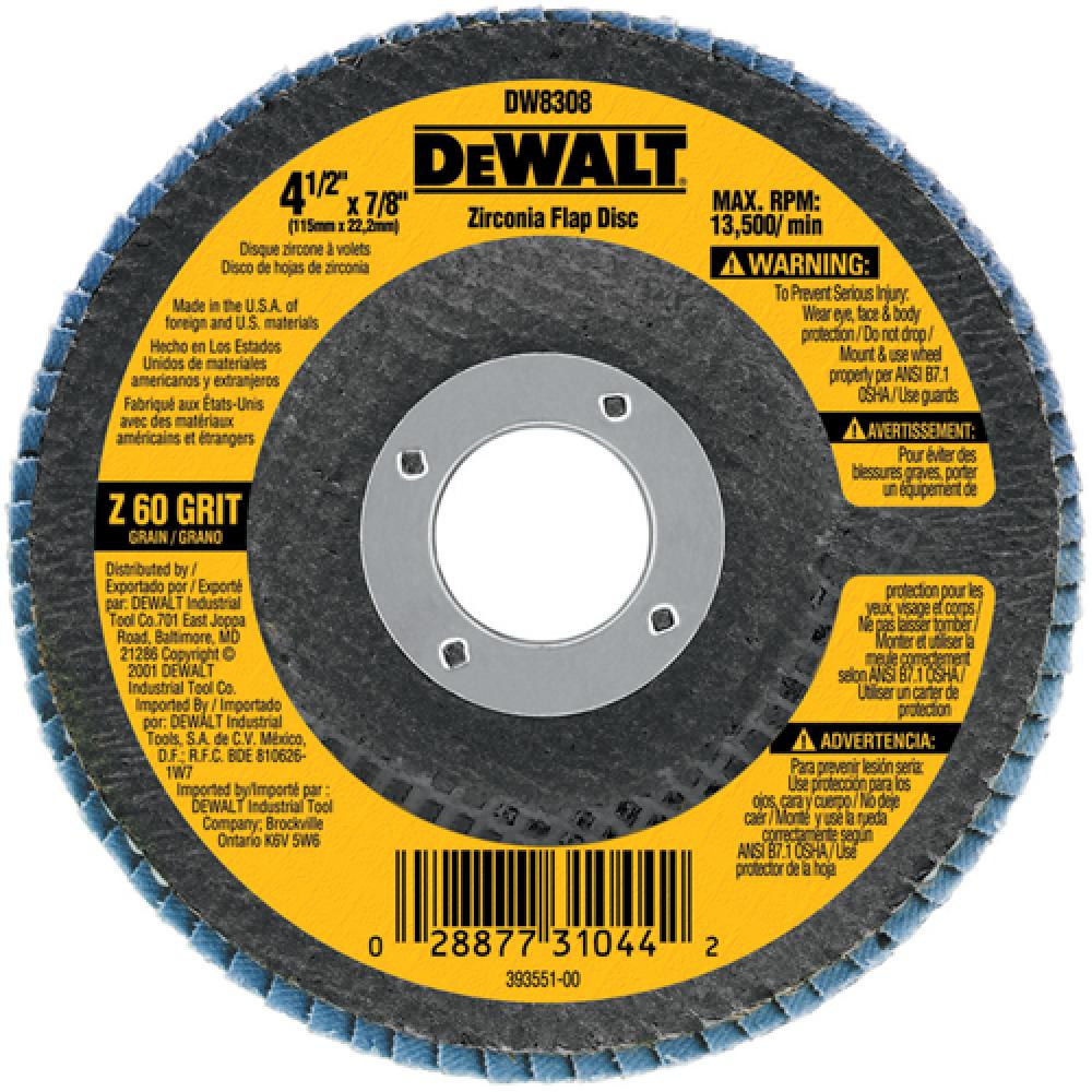 4-1/2" X 7/8" Z60 T29 FLAP DISC