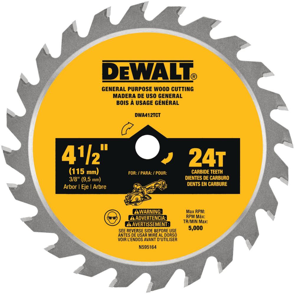 DEWALT 4 1/2" 24T TCT SAW BLADE