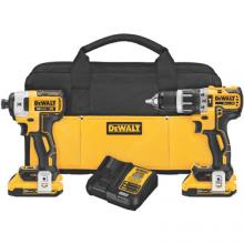 DeWalt DCK287D2 - 20V MAX* XR(R) Lithium Ion Brushless Compact Hammerdrill & Impact Driver Combo Kit