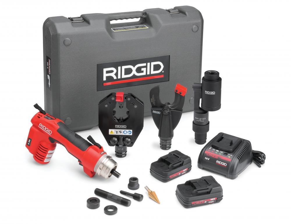 RE 6 Electrical Tool Kit w/SC-60C Scissor Cutter, 4P-6 4PIN™ Dieless Crimp Head and Swiv-L-Punch™ Kn